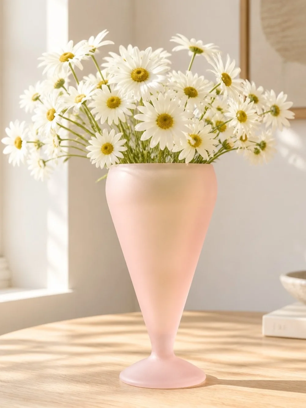 Vintage Satin Glass Pedestal Vase - Home Accents